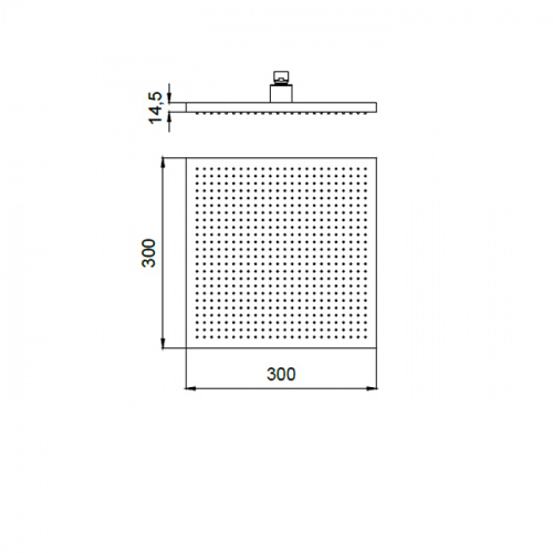 картинка ALMAR VELVET RAIN Верхний душ 300х300 мм (без держателя), цвет черный от магазина Сантехстрой