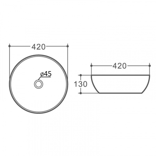 картинка Раковина-чаша Orange 42 B07-420W Белая глянцевая от магазина Сантехстрой