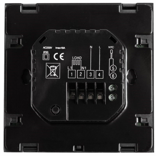 картинка Терморегулятор сенсорный с автоматическим программированием REXANT,  R200B,  черный от магазина Сантехстрой