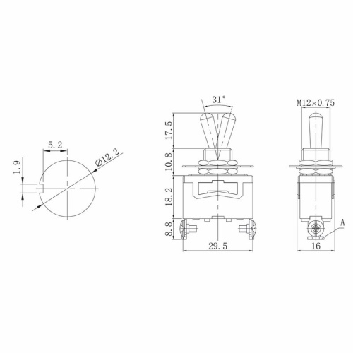 картинка Тумблер 250V 15А (2c) ON-OFF однополюсный (KN-101) REXANT от магазина Сантехстрой
