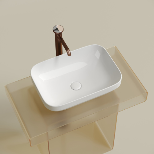 картинка CN6055 Умывальник чаша накладная прямоугольная Element 500*359*145мм от магазина Сантехстрой
