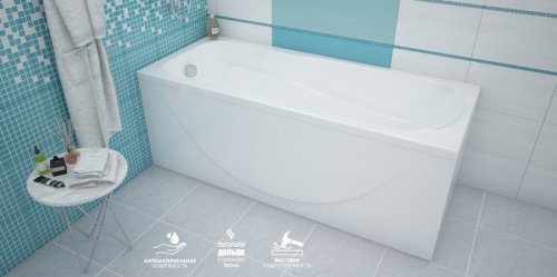 картинка Ванна акриловая Loranto ALBERTO 1700х700 от магазина Сантехстрой