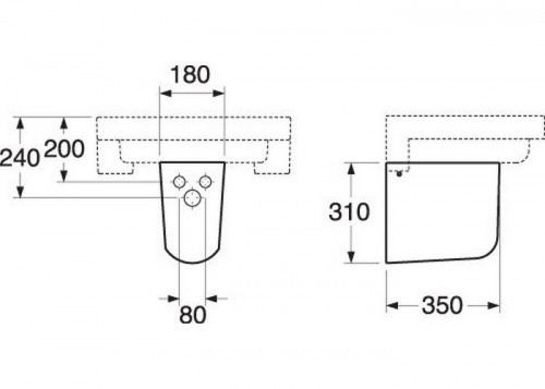 картинка Полупьедестал Gustavsberg Artic GB1149300100 от магазина Сантехстрой