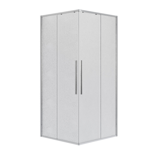 картинка Душевое ограждение Niagara Nova NG-3624-34 (100х100х195) квадрат,хром,двери раздвижные,стекло шиншилла,1 место от магазина Сантехстрой