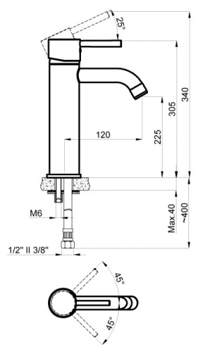 картинка Смеситель для раковины высокий AZARIO TASCO, хром (AZ-15164551) от магазина Сантехстрой
