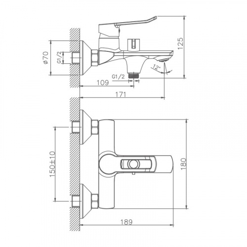 картинка Смеситель для ванны Haiba (HB60556) от магазина Сантехстрой