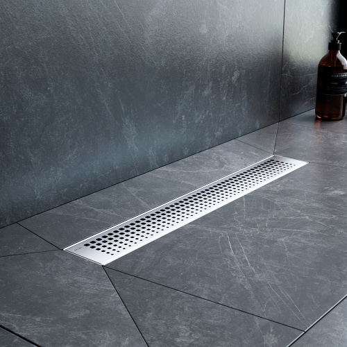 картинка W01SC-P11-050-01SB MasterFlow Трап для душа линейный универс затвор Cut Gradient 50см цвет сталь мат от магазина Сантехстрой