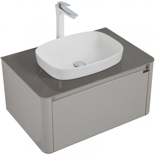 картинка Комплект мебели для ванной Black&White Universe U915.800 80 915800 подвесной Glossy light grey от магазина Сантехстрой