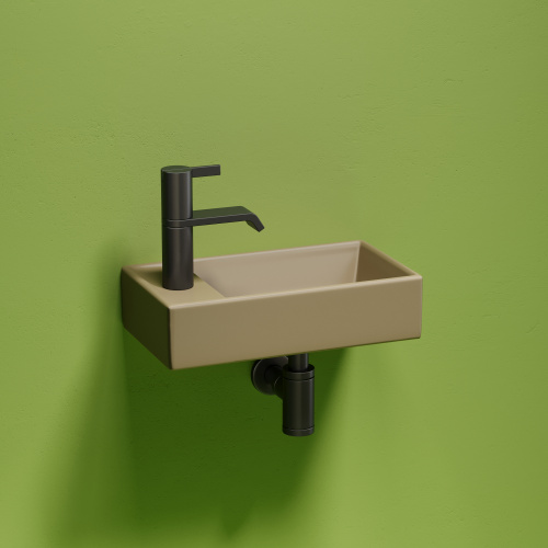 картинка CN6051RMC Умывальник подвесной прямоугольный (чаша справа, отверстие под смеситель слева) цвет капуч от магазина Сантехстрой