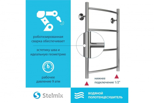 картинка Полотенцесушитель Стелмикс Дуга П4 400x600 4670078541116 от магазина Сантехстрой