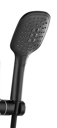 картинка Душевая система AZARIO с поворотным изливом, керамический картридж, черный/золото (AZ-801-2) от магазина Сантехстрой