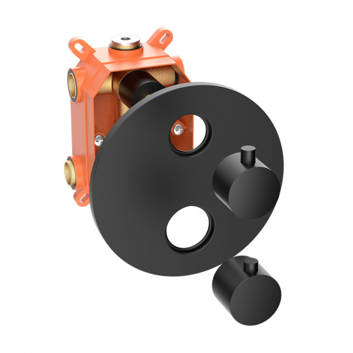 картинка Душевой комплект VSFW-101TMB термостатический встраиваемый, двухрежимный, черный от магазина Сантехстрой