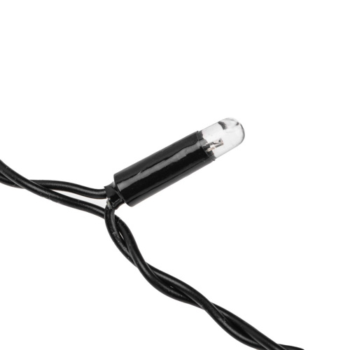 картинка Гирлянда светодиодная Занавес (Дождь),  2х0,8м,  160 LED ТЕПЛЫЙ БЕЛЫЙ,  черный ПВХ,  IP65, постоянное свечение,  230В,  соединяется (нужен шнур питания 303-500) от магазина Сантехстрой