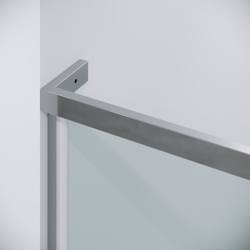 картинка Дверь в нишу Grossman Pragma 100.K33.03.120.10.00 (120х195) хром,стекло прозрачное,распашная, 1 место от магазина Сантехстрой