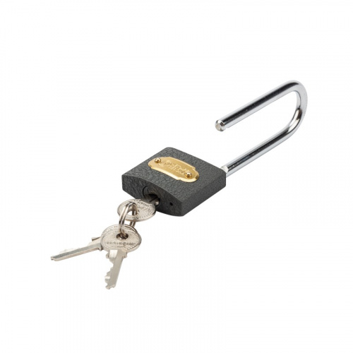 картинка Замок навесной серия «Чугун» 40 мм длинная дужка ЧЕТЫРЕ СЕЗОНА от магазина Сантехстрой