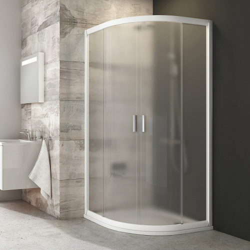 картинка Душевой уголок Ravak Blix BLCP4-90 90x90 3B270100ZG профиль Белый стекло Grape от магазина Сантехстрой