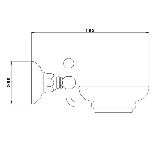 картинка Nicolazzi Accessori Classica Мыльница подвесная, цвет: хром/белый от магазина Сантехстрой