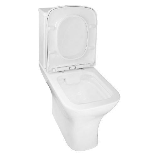 картинка Унитаз-компакт Azario Nigel 385х616х785 напольный, безободковый, с быстросъемным сиденьем микролифт (AZ-55) от магазина Сантехстрой