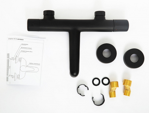 фото смеситель для ванны belbagno uno uno-vasm-nero черный матовый