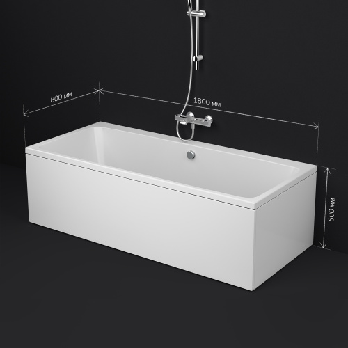 картинка W84A-180-080W-A Func Ванна акриловая 180х80 от магазина Сантехстрой