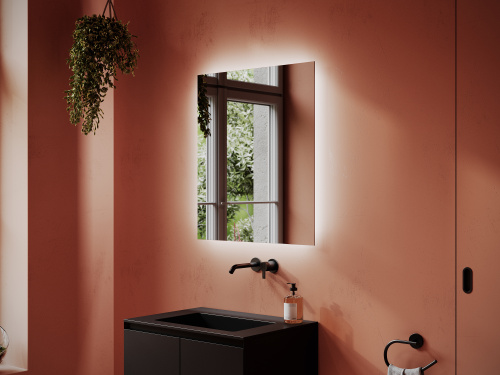 картинка Зеркало для ванной комнаты SQUARE Ceramica Nova sq700 от магазина Сантехстрой