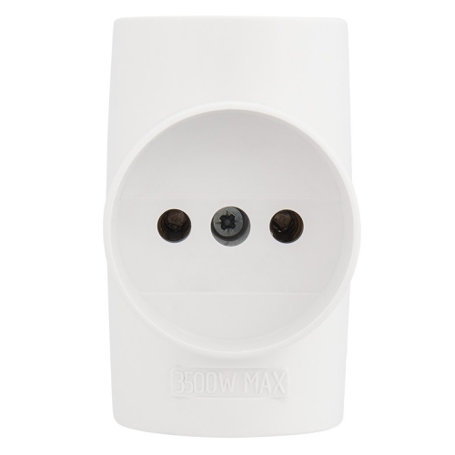 картинка Тройник электрический 10 А без заземления белый REXANT от магазина Сантехстрой