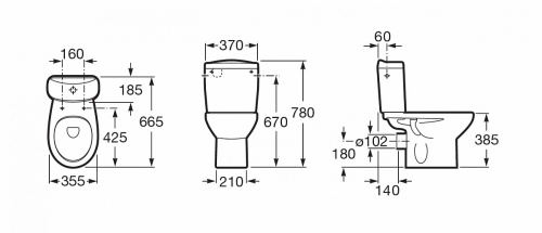 картинка Бачок Roca VICTORIA н/п от магазина Сантехстрой