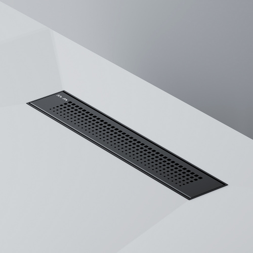 картинка W02SC-P11-040-01BM PrimeFlow Трап для душа линейный универс затвор Cut Gradient 40см цвет черн мат от магазина Сантехстрой