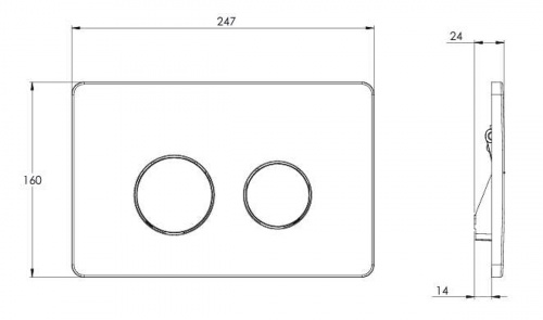 картинка Кнопка смыва AZARIO двойная, круглая, хром глянецевая (AZ-8200-0084/AZ-P57-0120) от магазина Сантехстрой
