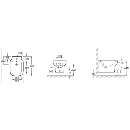 картинка Биде Jacob Delafon Replay E4834-00 подвесное Белое от магазина Сантехстрой
