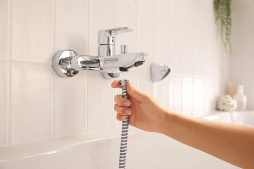 фото смеситель для ванны hansgrohe rebris s керамический картридж, хром (72440000)