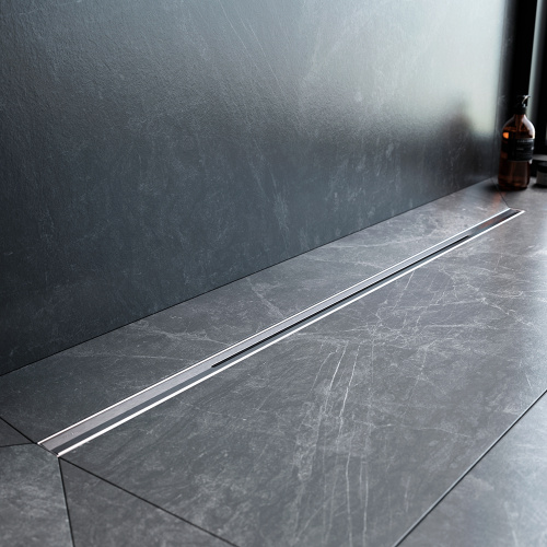 картинка W01SC-S11-100-05SB MasterFlow Трап для душа линейный универс затвор Slim line 100см цвет сталь мат от магазина Сантехстрой