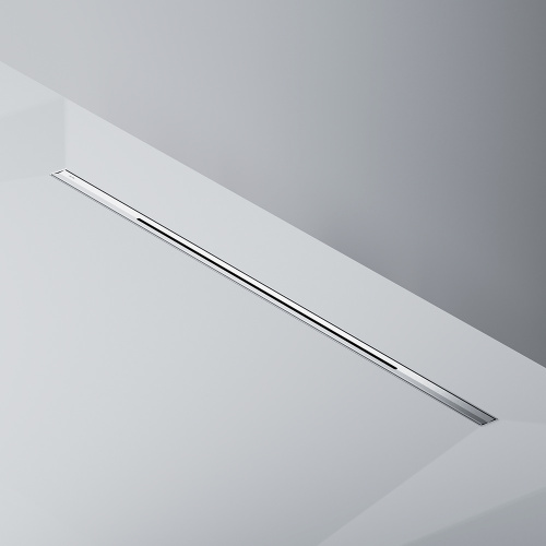 картинка W01SC-S11-100-05SB MasterFlow Трап для душа линейный универс затвор Slim line 100см цвет сталь мат от магазина Сантехстрой