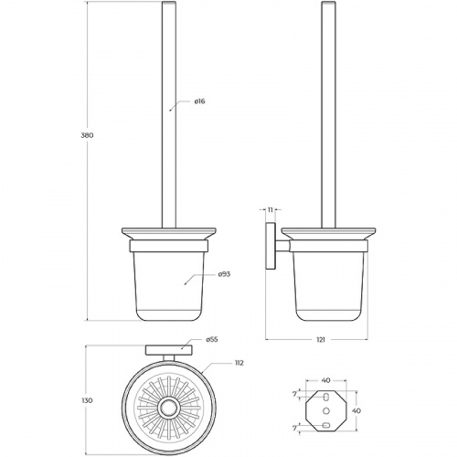 картинка Ершик для унитаза Cezares Relax RELAX-TBS-V-01 Хром от магазина Сантехстрой