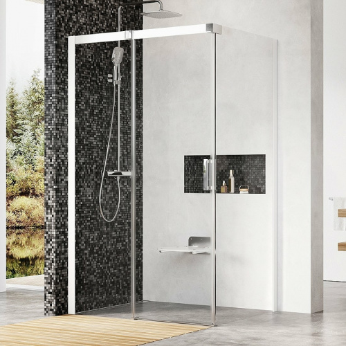 картинка Душевой уголок Ravak Matrix MSDPS 120x80 L 0WLG4100Z1 профиль Белый стекло Transparent от магазина Сантехстрой