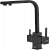картинка смеситель для кухни zorg steel hummer sh 905 black черный металлик