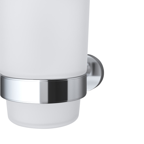 картинка A7434300 Sense L, Стеклянный стакан с настенным держателем, хром от магазина Сантехстрой