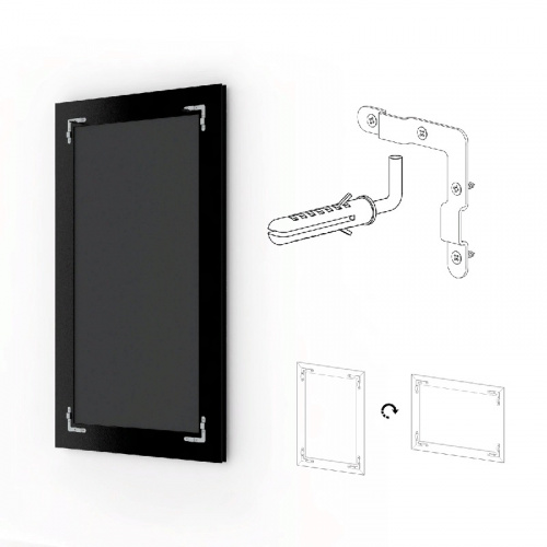 картинка Зеркало Evoform Exclusive 165х75 Черный ардеко от магазина Сантехстрой