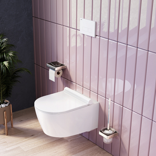 картинка DX77C1700SC Jupiter подвесной унитаз без ободка с сиденьем микролифт от магазина Сантехстрой