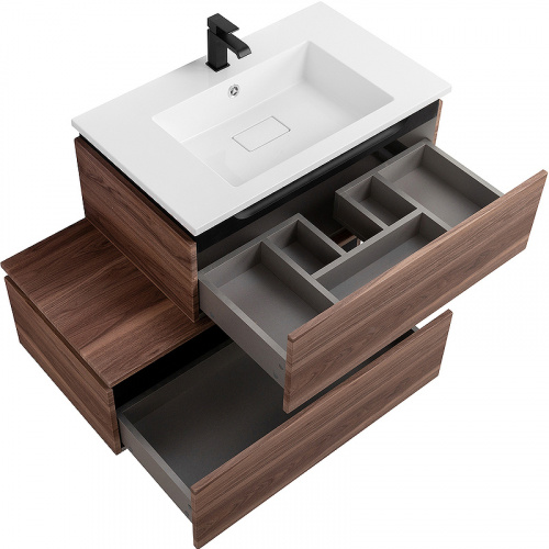 картинка Тумба Cezares Slider 80 SLIDER-800-1C-PI-NA-P Орех дымчатый от магазина Сантехстрой