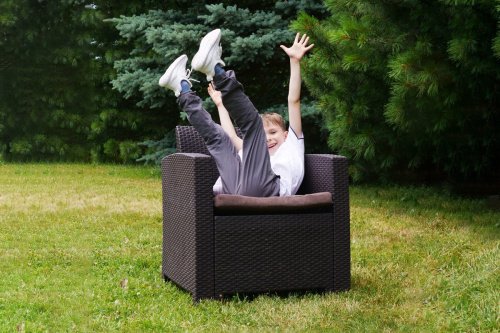 картинка B:Rattan Arizona b:rattan, Диван двухместный, венге (2-х местная подушка) от магазина Сантехстрой