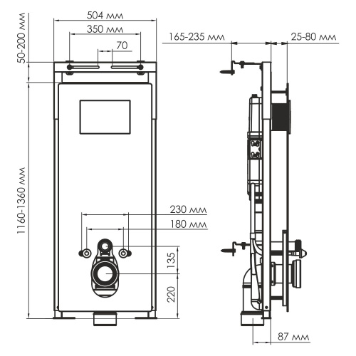 картинка Salm 27TLT.010.ME.WH.MG03 Система инсталляции для унитазов от магазина Сантехстрой