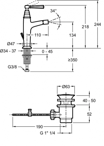 фото смеситель для биде jacob delafon e24310-bgg золото