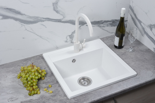 картинка Кухонная мойка прямоугольная 510х505мм Reflexion Zia RX1251WH, белый от магазина Сантехстрой