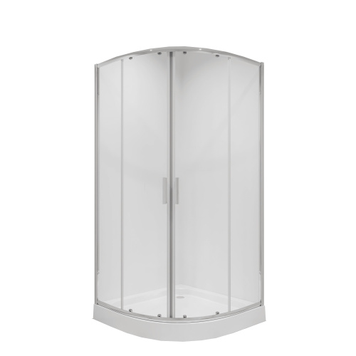 картинка Душевое ограждение Niagara Nova NG-6606-08 (90х90х195) четверть круга,хром,двери раздвижные,стекло прозрачное,1 место от магазина Сантехстрой