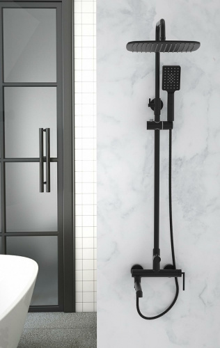 картинка Душевая система BelBagno Acqua-VSCM-NERO черный матовый от магазина Сантехстрой
