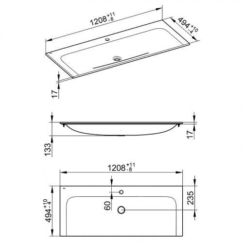 картинка Раковина Keuco Plan 120 32980 311201 Белая от магазина Сантехстрой