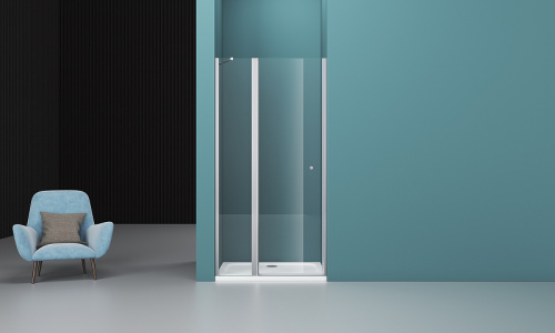 картинка Душевая дверь BelBagno Etna 120 ETNA-B-12-60/60-C-Cr профиль Хром стекло прозрачное от магазина Сантехстрой