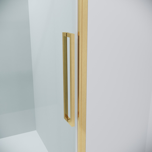 картинка Дверь в нишу Grossman Cosmo 100.K33.02.110.32.00 (110х195) золото сатин,стекло прозрачное,раздвижная, 1 место от магазина Сантехстрой