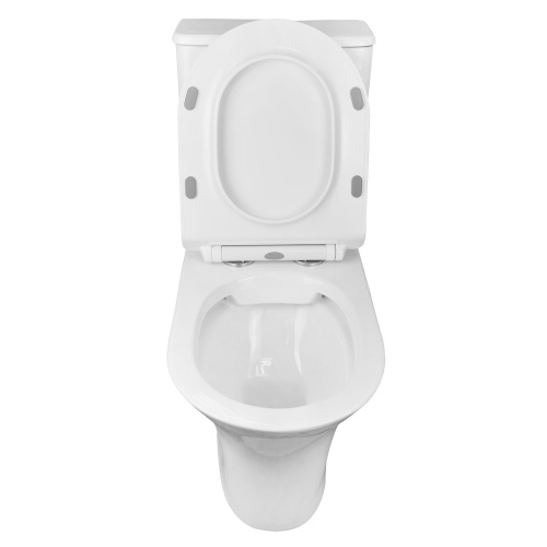 картинка Унитаз напольный AZARIO FRETTA ROUND 650x340x770 безободковый в комплекте с бачком и сиденьем микролифт (AZ-7121) от магазина Сантехстрой